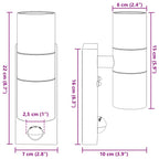 Elyndra - Utomhus vägglampa Svart 7 x 10 x 22 cm Rostfritt stål