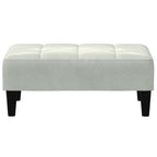 Bäddsoffa 2-sits med fotpall ljusgrå sammet