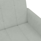 Bäddsoffa 2-sits med fotpall ljusgrå sammet