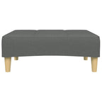 Bäddsoffa 2-sits med fotpall mörkgrå tyg