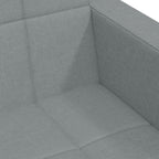 Bäddsoffa 2-sits med fotpall ljusgrå tyg