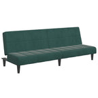Bäddsoffa 2-sits med fotpall mörkgrön sammet