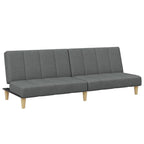 Bäddsoffa 2-sits med fotpall mörkgrå tyg
