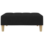 Bäddsoffa 2-sits med fotpall svart tyg