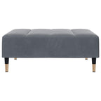 Bäddsoffa 2-sits med fotpall mörkgrå sammet