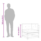 3-sitssoffa mörkgrå 210 cm tyg