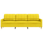 3-sitssoffa ljusgul 210 cm tyg