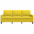 3-sitssoffa gul 180 cm sammet
