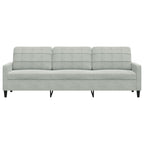 3-sitssoffa ljusgrå 210 cm sammet