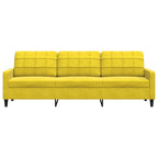 3-sitssoffa gul 210 cm sammet