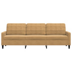 3-sitssoffa brun 210 cm sammet