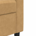 3-sitssoffa brun 210 cm sammet