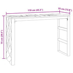 Avlastningsbord 110x35x75 cm massiv teak