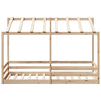 Barnsäng med tak 80x200 cm massiv furu