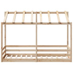 Barnsäng med tak 75x190 cm massiv furu