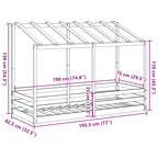 Barnsäng med tak vaxbrun 75x190 cm massiv furu