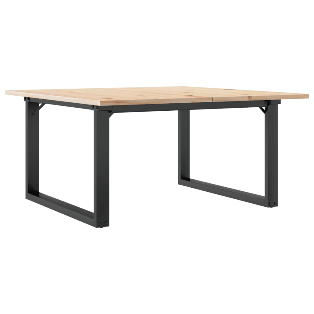Caviani - Soffbord O-ram 80x80x45 cm massiv furu och stål