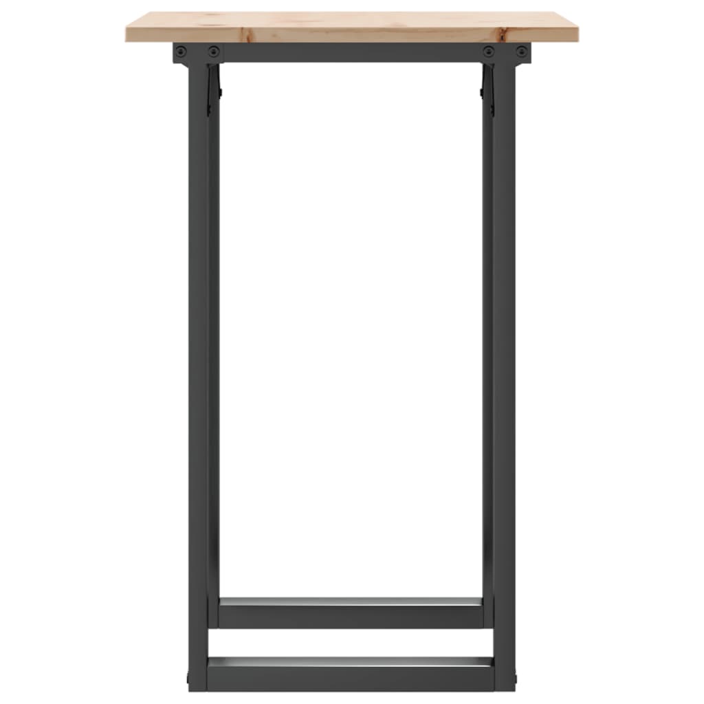 Selvaro - Matbord O-ram 50x50x75 cm massiv furu och stål