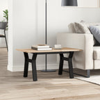 Torvian - Soffbord Y-ram 80x50x40 cm massiv furu och stål