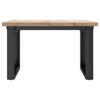 Fenluno - Soffbord O-ram 60x60x40,5 cm massiv furu och stål