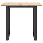 Sorelli - Matbord O-ram 80x80x75,5 cm massiv furu och stål