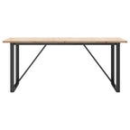 Velaris - Matbord O-ram 180x90x75,5 cm massiv furu och stål