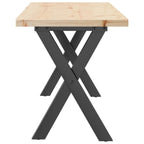 Savoni - Soffbord X-ram 110x40x45,5 cm massiv furu och stål