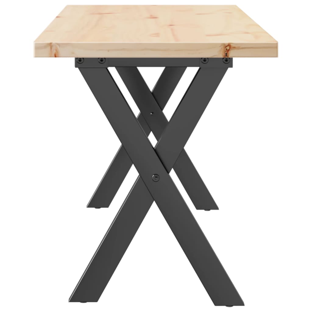 Savoni - Soffbord X-ram 110x40x45,5 cm massiv furu och stål