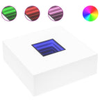 Paverno - Soffbord med Infinity LEDs vit 100x100x40 cm