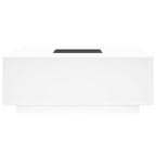Paverno - Soffbord med Infinity LEDs vit 100x100x40 cm