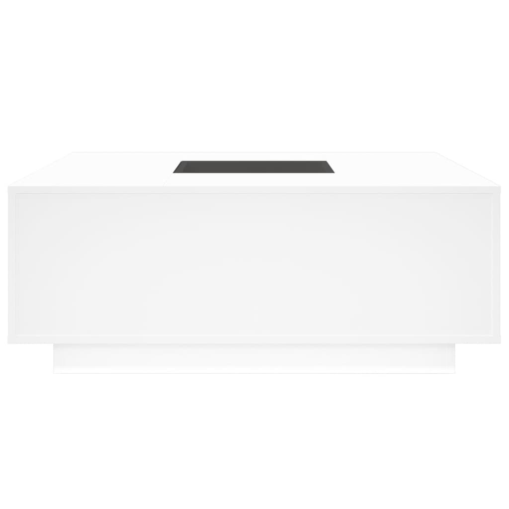 Paverno - Soffbord med Infinity LEDs vit 100x100x40 cm