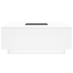 Paverno - Soffbord med Infinity LEDs vit 100x100x40 cm