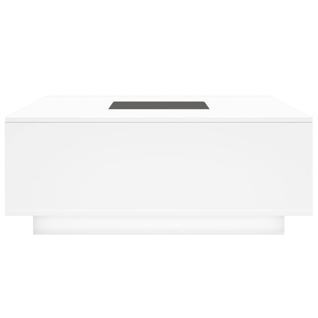 Paverno - Soffbord med Infinity LEDs vit 100x100x40 cm
