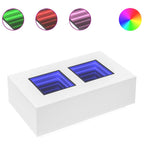 Zelvano - Soffbord med Infinity LEDs vit 116x69x40 cm