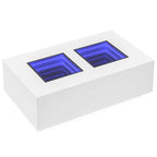 Zelvano - Soffbord med Infinity LEDs vit 116x69x40 cm