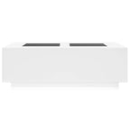 Zelvano - Soffbord med Infinity LEDs vit 116x69x40 cm