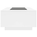 Zelvano - Soffbord med Infinity LEDs vit 116x69x40 cm