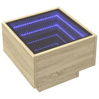 Tavlix - Sängbord med Infinity LEDs sonoma-ek 40x40x30 cm