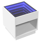 Valisco - Sängbord med Infinity LEDs vit 50x50x50 cm