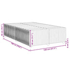 sängram med madrass ljusgrå 120x190 cm sammet