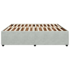 Sängram utan madrass ljusgrå 180x200 cm sammet