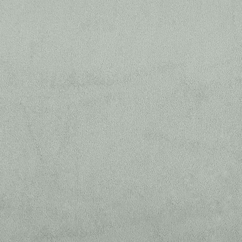 Sängram utan madrass ljusgrå 180x200 cm sammet