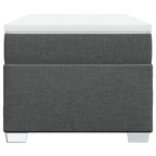 Ramsäng med madrass mörkgrå 80x200 cm tyg