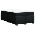 Ramsäng med madrass svart 120x190 cm tyg