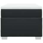 Ramsäng med madrass svart 80x200 cm konstläder