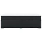 Ramsäng med madrass svart 80x200 cm konstläder