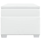 Ramsäng med madrass vit 90x190 cm konstläder