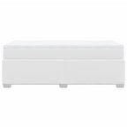 Ramsäng med madrass vit 90x190 cm konstläder