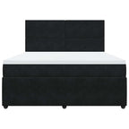 Alverion - Ramsäng med madrass svart 180x200 cm sammet