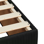 Alverion - Ramsäng med madrass svart 180x200 cm sammet